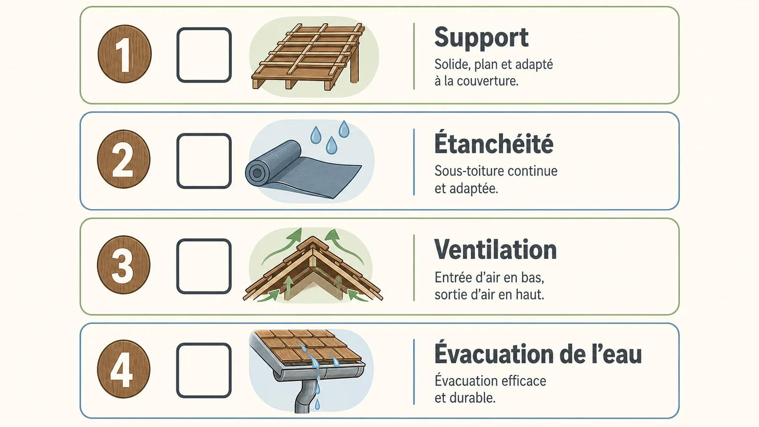 Checklist des éléments à vérifier sur un devis de toiture