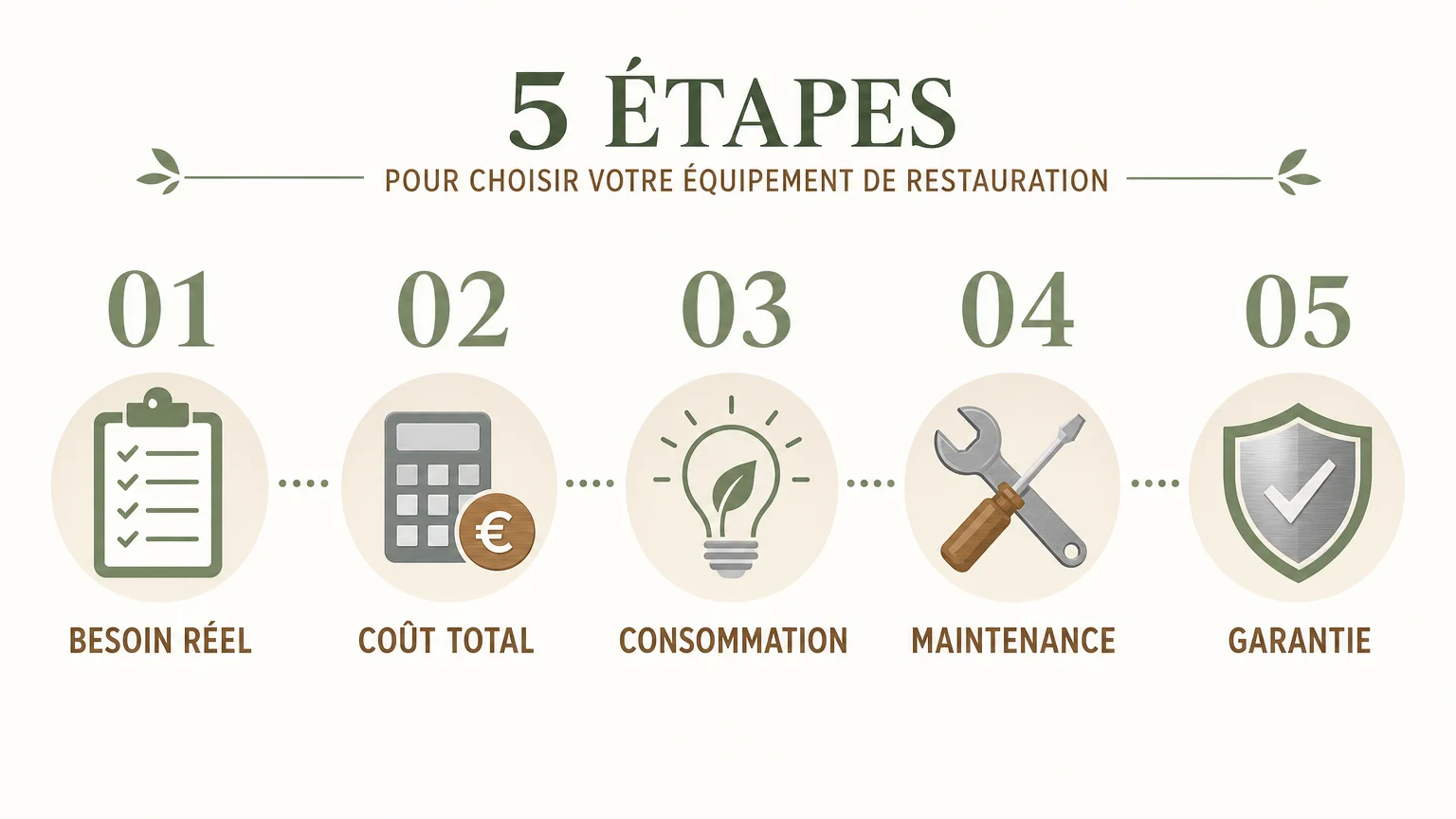 Checklist des critères pour choisir un équipement de restauration