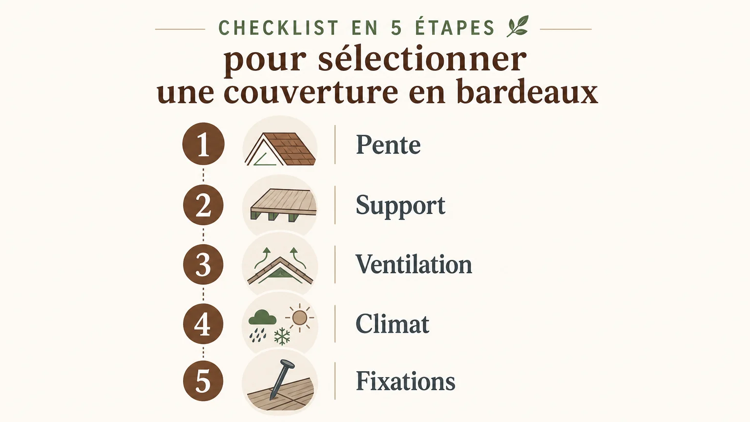 Checklist des critères techniques pour choisir une couverture en bardeaux