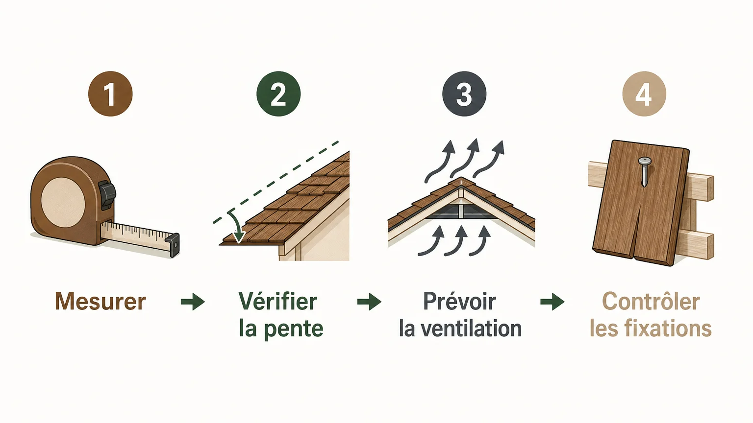 Checklist pour préparer la pose de bardeaux sur un kiosque