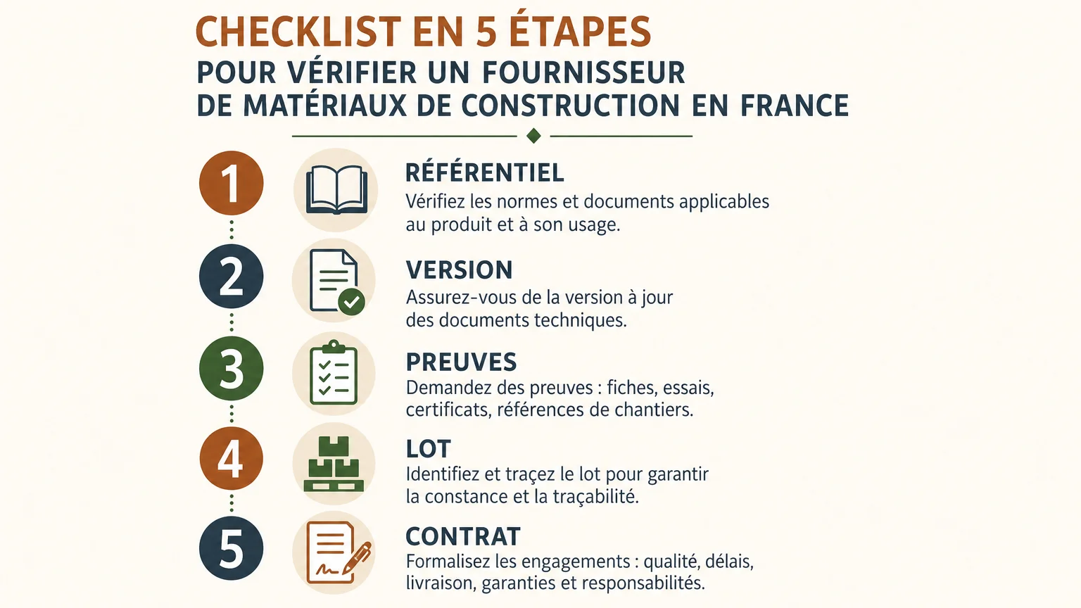 Checklist en 5 étapes pour vérifier la conformité DTU d’un fournisseur