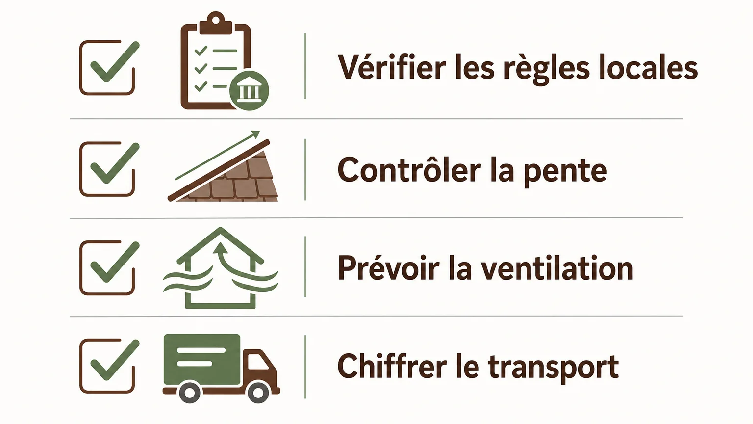 Liste de vérification pour préparer un projet de toiture en châtaignier